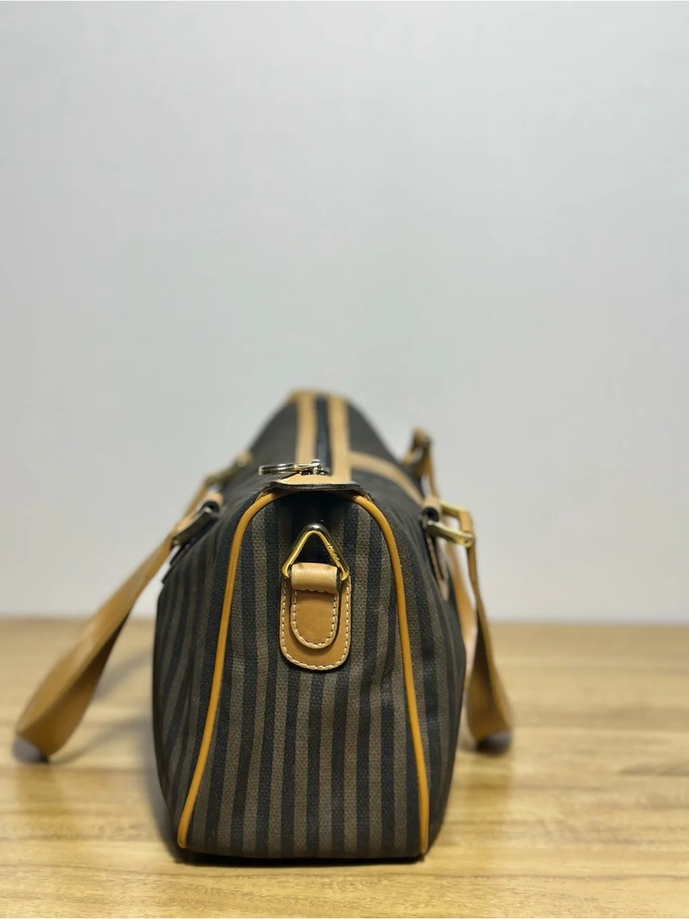 Authentic Vintage Fendi Pequin Boston Bag – 1980s Collection